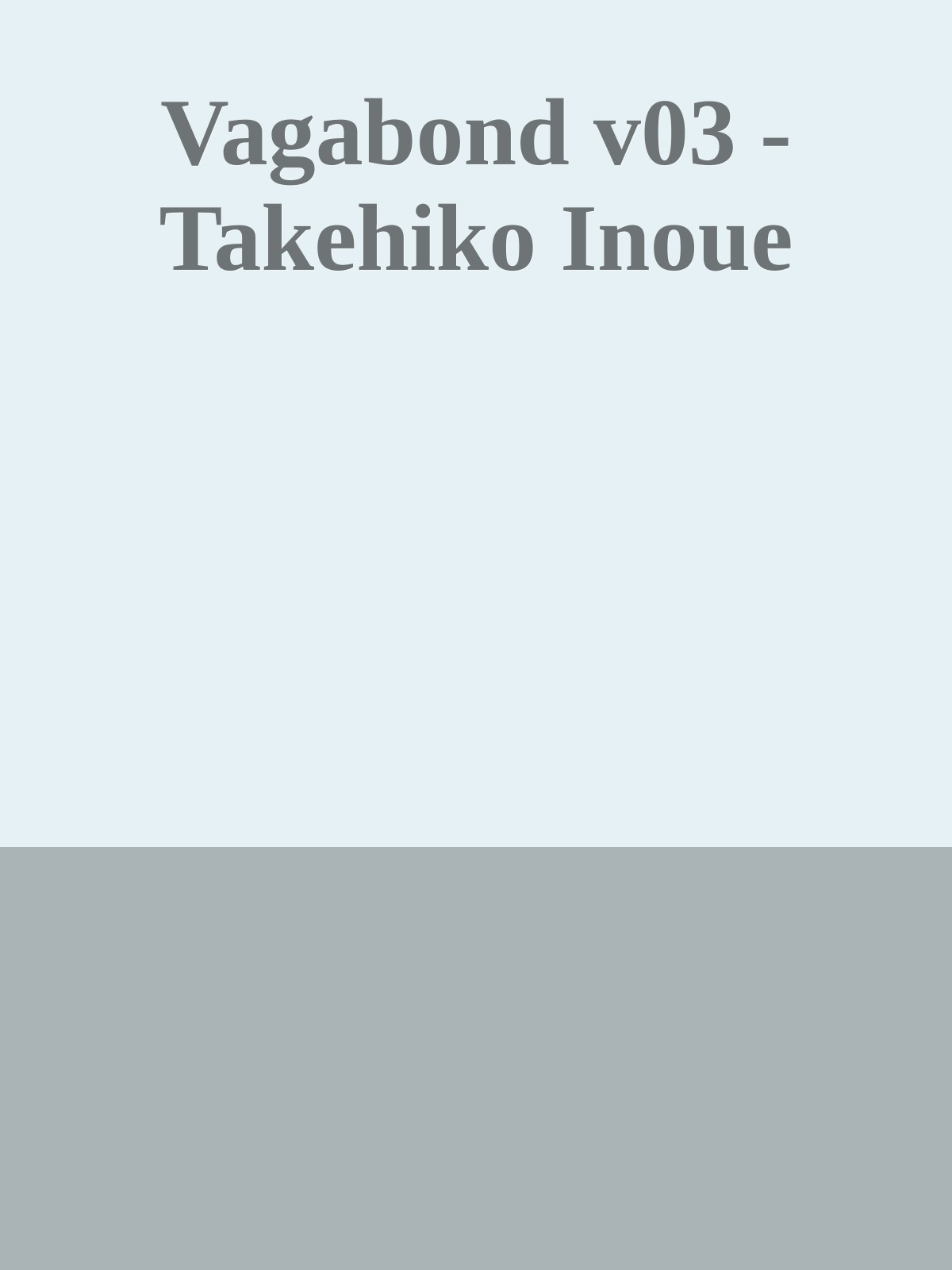 Vagabond v03 - Takehiko Inoue