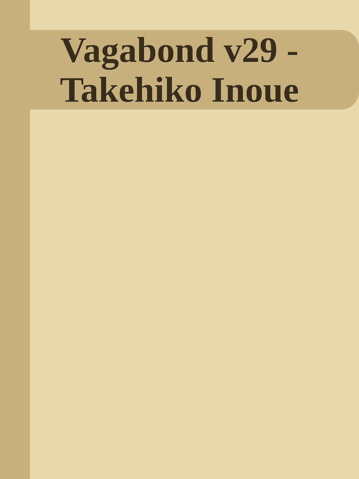 Vagabond v29 - Takehiko Inoue