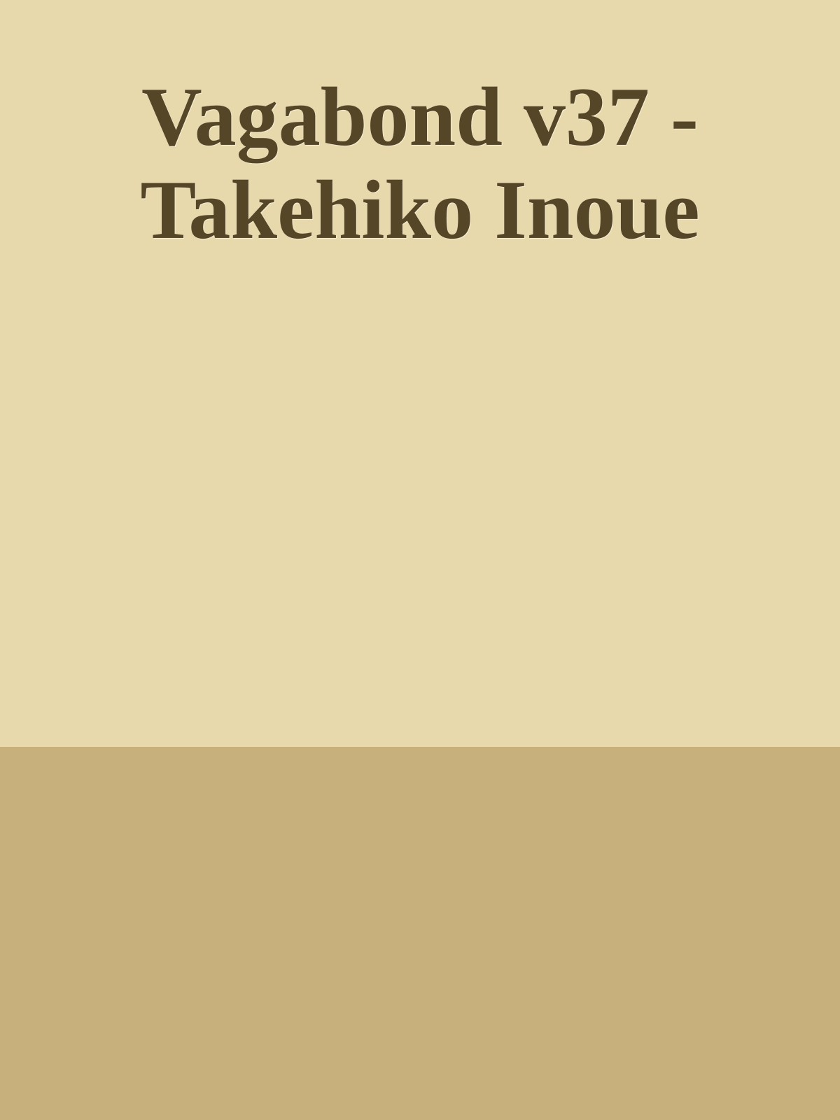 Vagabond v37 - Takehiko Inoue